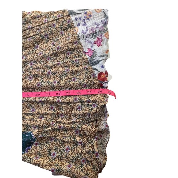 Easel Women's Patchwork Floral Patchwork Tank Top Multicolor Boho Style Size L - Picture 6 of 9